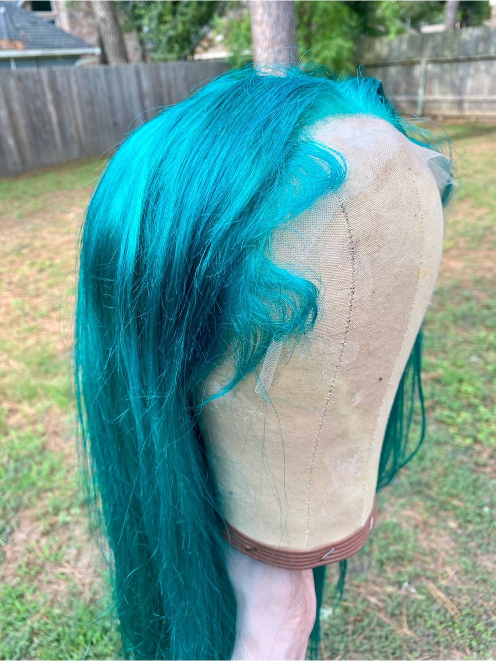 Blue Human Hair 13x6” Lace Front Wig